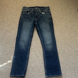 BKE Men's Straight Jeans - Dark Blue